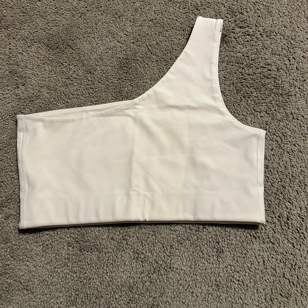 Girlfriend Collective Bianca One Shoulder Bra L‎